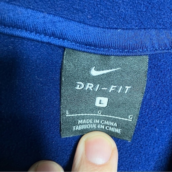 Nike dri-fit cropped sweatshirt hoodie blue size large - Picture 5 of 8